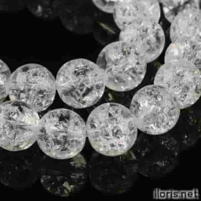 Стъклено кристал мънисто Crackle 10 мм - 50 броя