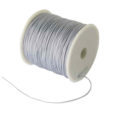 Плетена светло сива найлонова корда 0,8мм - 10м/л