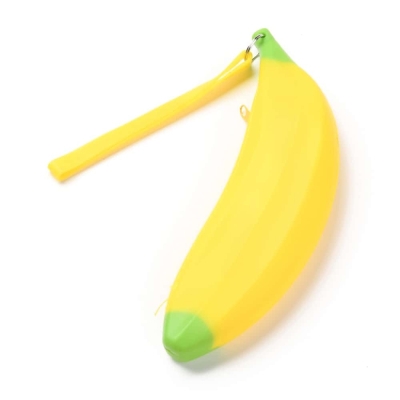 Силиконов несесер за моливи и козметика с форма на банан