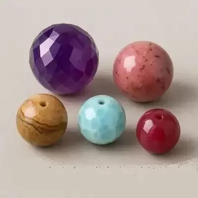 Кръгли мъниста от естествен камък