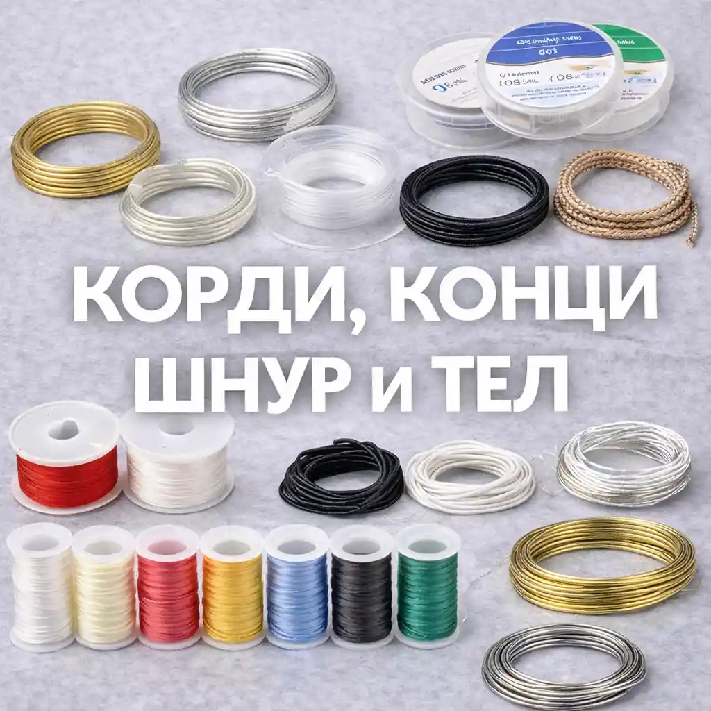 Корди, конци, шнур и тел