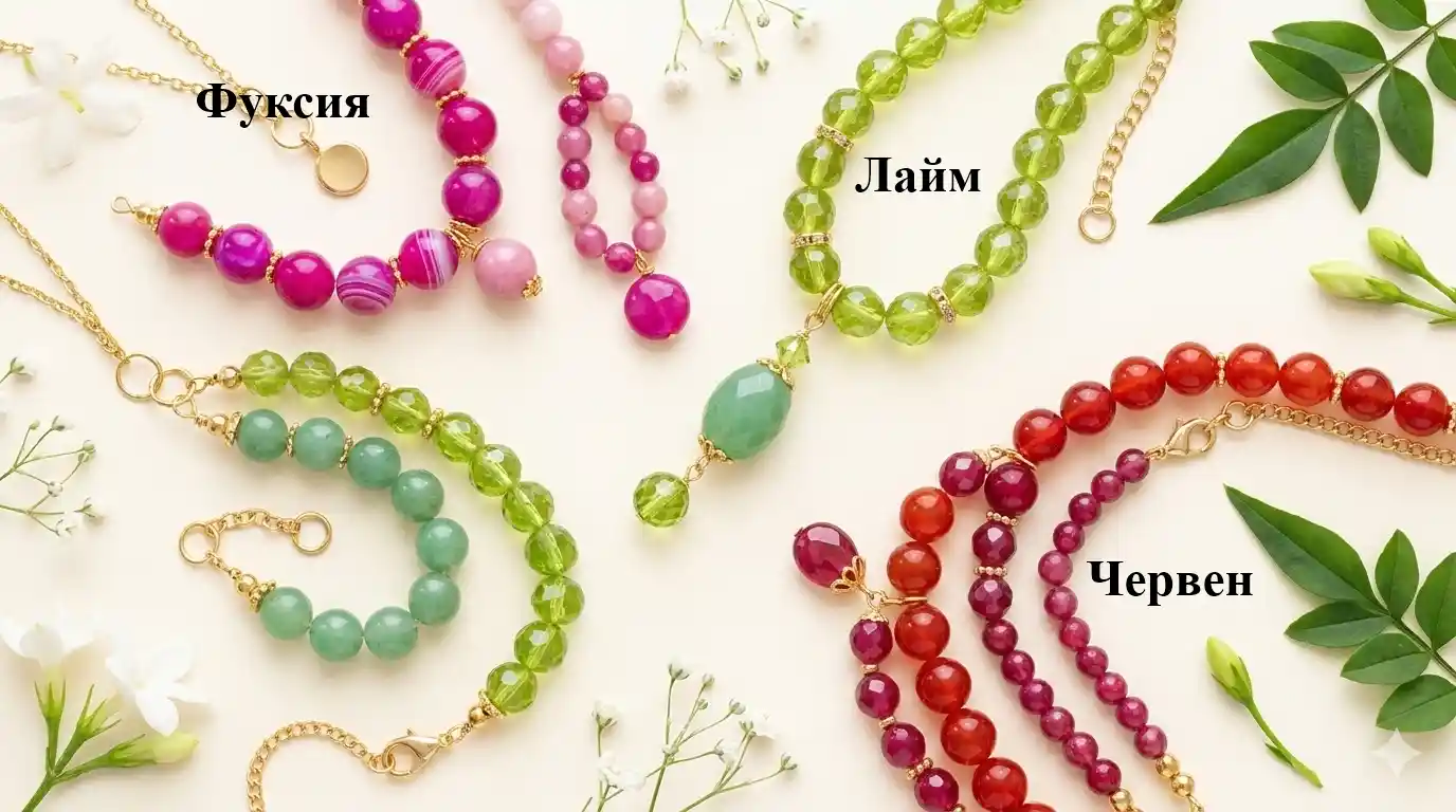 Фуксия, Лайм и Червено - най-смелите пролетни цветове в бижутата за 2026