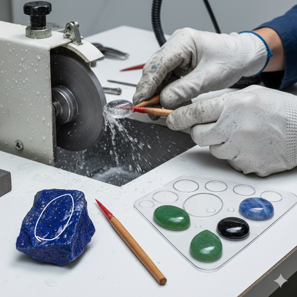 Изработване на Кабошони от Скъпоценни Камъни част 2