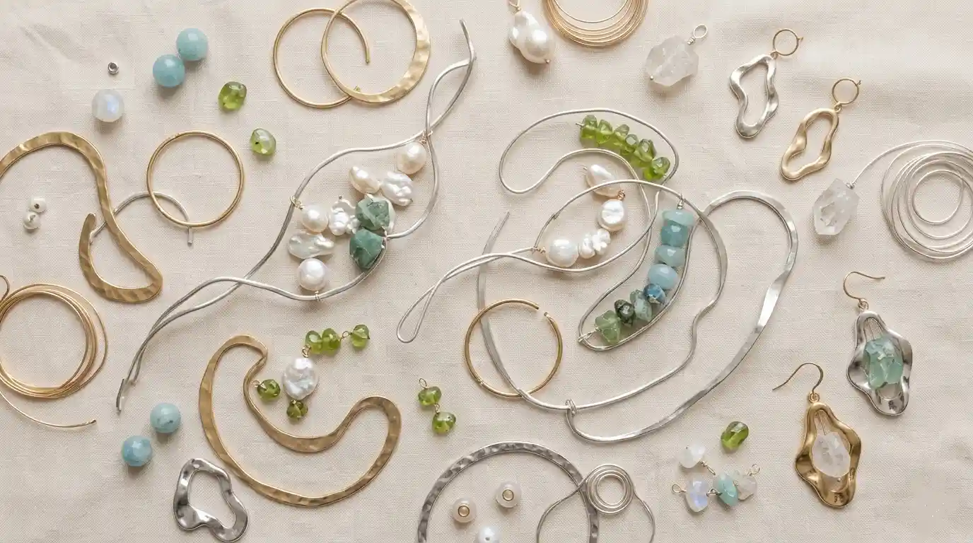 Скулптурни и органични форми в бижутата за пролет 2026