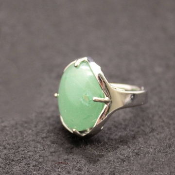 Стил и елегантност с регулируем пръстен с камък Зелен Авантюрин, 18 мм - 1 бр. 