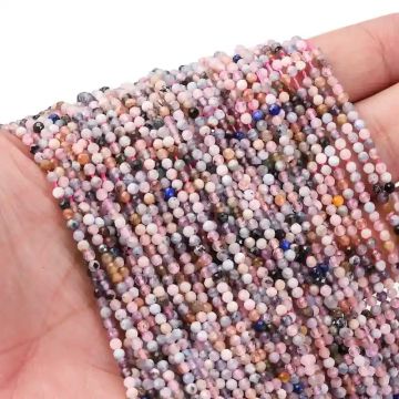 1 Естествен Морганит, топчета фасетирани, 2 мм
