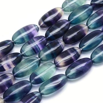 1 Флуорит мъниста на наниз, овални, 20x10x7мм