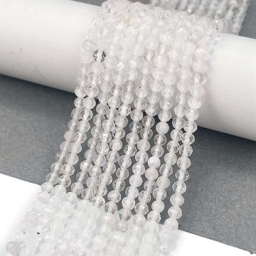 3 Наниз от фасетирани кварцови мъниста с дължина 39,5 см - реален изглед