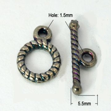 Метална закопчалка, комлект с халка и клечка, 12×19 мм - 1 бр