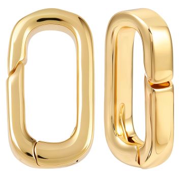 Овална закопчалка 16.5x8.5x3мм с 14K златно ламиниране/14K Gold Filled  - 1 бр