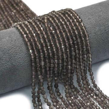 Опушен кварц мъниста, "Energy Prism" 3.5-4x4 мм- наниз 37~38 см
