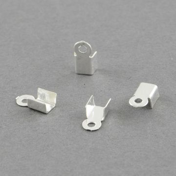 Накрайник за кримпване 9х3 мм, сребрист - 100 броя