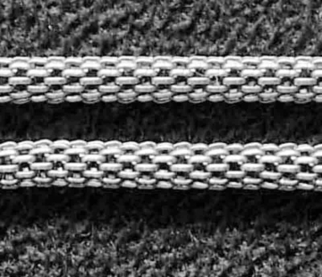 Синджир здрава, мрежеста плетка в сребърен цвят  2.5мм - 1.0 метър