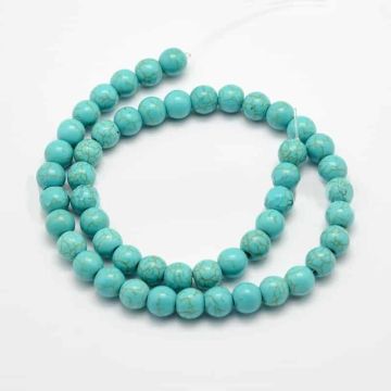 Тюркоаз мъниста, клас АВ цвят син