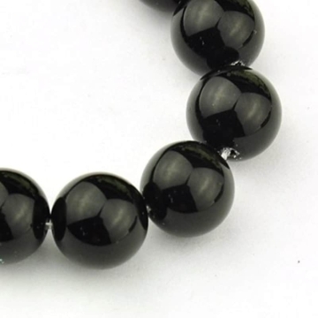 Black Diamond Gemstone- 8мм, Черен камък - 25 броя