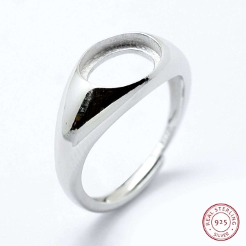 Регулируема основа за пръстен от Сребро 925