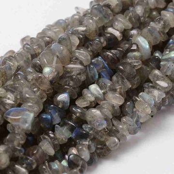 Лабрадорит мъниста чипс 5~8x5~8 мм - наниз 43- 45 см 