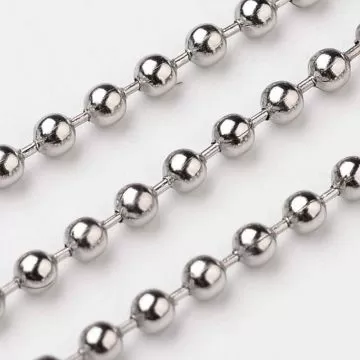 Декоративен Ball Chain стоманен синджир с топчета 2.5мм блпл