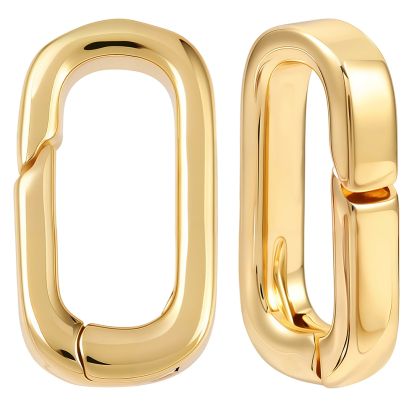 Овална закопчалка 16.5x8.5x3мм с 14K златно ламиниране/14K Gold Filled  - 1 бр