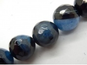 Ахат мъниста, Ice quartz agate beads, клас АВ