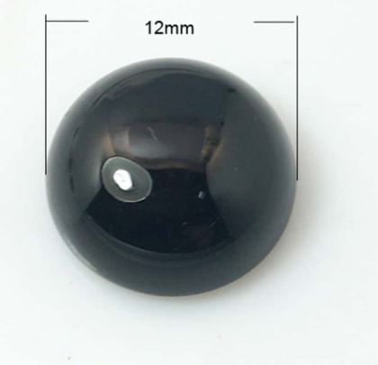 Оникс кабошон полусфера. Размер 12 мм