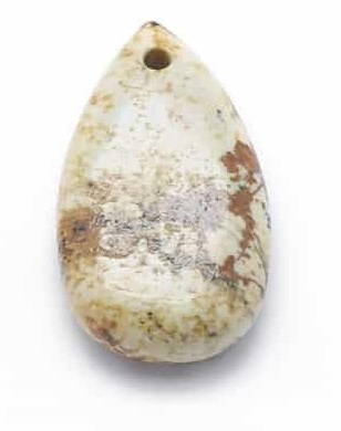 Висулка от полускъпоценен камък с форма на капка  30 x 17 x 8мм - 1 брой