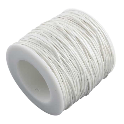 Round cotton rope with a wax coating white
