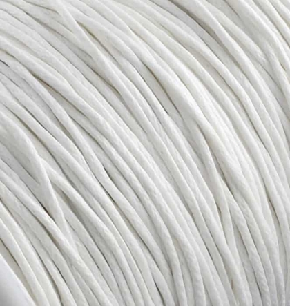 Round cotton rope with a wax coating white 1