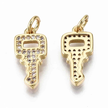 АА Висулка ключ с покритие 18К злато и декорация от Cubic Zirconia