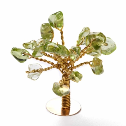 Малко декоративно Дърво на Живота с чипс от Перидот