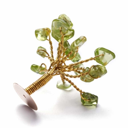 Малко декоративно Дърво на Живота с чипс от Перидот 2