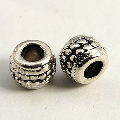 Metal bead, antique silver color. Model 58