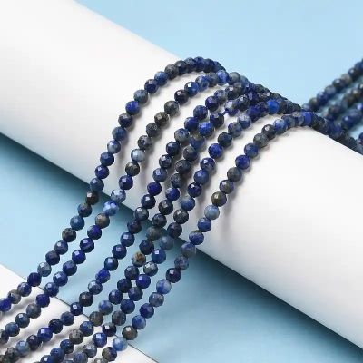 4 Естествен Лапис Лазули Мъниста 3мм Фасетирани