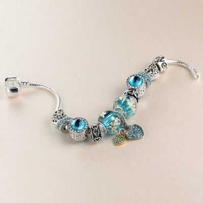 3 Европейски стил гривна с мъниста реплика Пандора