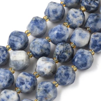 1 фасетираните мъниста от Яспис "Blue Spot"