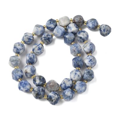 3 фасетираните мъниста от Яспис "Blue Spot"