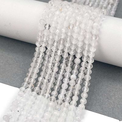 3 Наниз от фасетирани кварцови мъниста с дължина 39,5 см - реален изглед