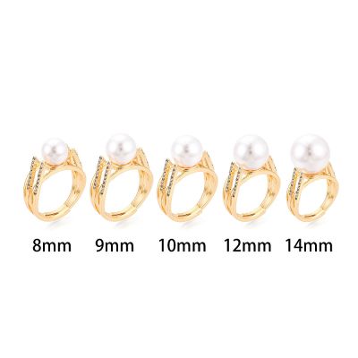 4 Стилна основа за пръстен от месинг - различни размери камък