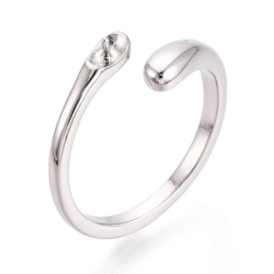 Основа за пръстен от сребрист месинг, размер 18 мм- 1 бр.