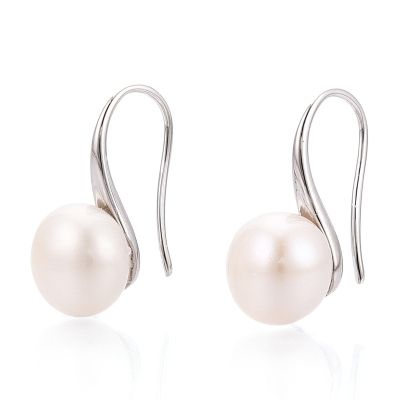 1 Висящи обеци от месинг с естествени перли