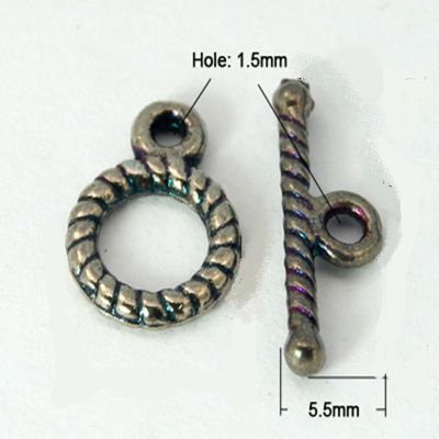 Метална закопчалка, комлект с халка и клечка, 12×19 мм - 1 бр