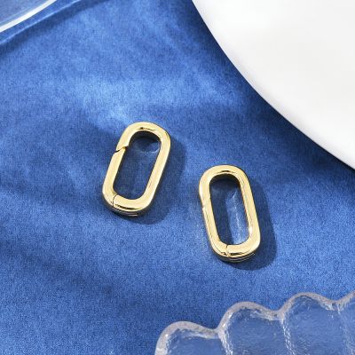 Овална закопчалка 16.5x8.5x3мм с 14K златно ламиниране/14K Gold Filled  - 1 бр