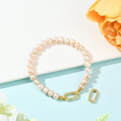 Овална закопчалка 16.5x8.5x3мм с 14K златно ламиниране/14K Gold Filled  - 1 бр