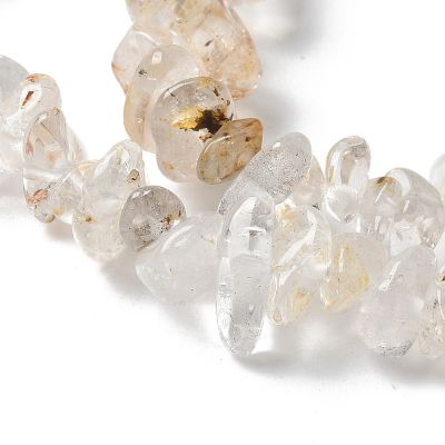 Естествен Херкимер (Herkimer Diamond) чипс мъниста 5~8x5~8мм - наниз около 40см