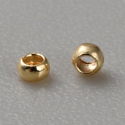 Мини мъниста 1.5x1мм с 14K златно ламиниране/ Gold Filled - 90 бр