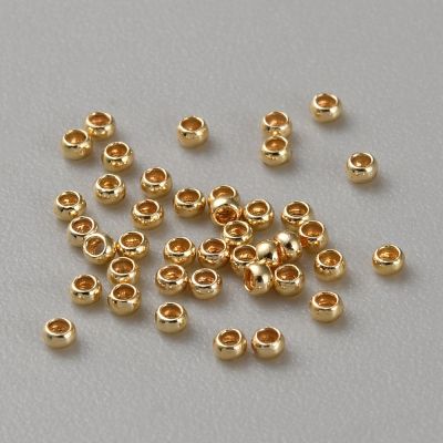 Мини мъниста 1.5x1мм с 14K златно ламиниране/ Gold Filled - 90 бр