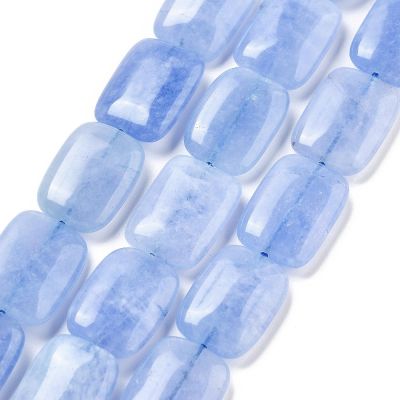 Кварц „Malaysia jade“ правоъгълни мъниста 18x13x5 мм, Aquamarine - 10 бр/ наниз 18,5см