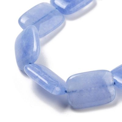 Кварц „Malaysia jade“ правоъгълни мъниста 18x13x5 мм, Aquamarine - 10 бр/ наниз 18,5см