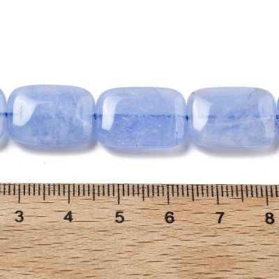 Кварц „Malaysia jade“ правоъгълни мъниста 18x13x5 мм, Aquamarine - 10 бр/ наниз 18,5см