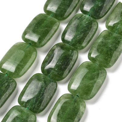 Кварц „Malaysia jade“ правоъгълни мъниста, 18x13x5мм, Green - 10-11 бр/ наниз 18,5см